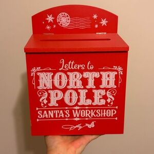 Letters to North Pole Red Holiday Mailbox - Santa's Workshop